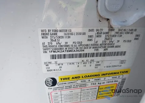 2021 Ford Expedition Limited Max from USA, damaged, VIN 1FMJK2AT8MEA36204